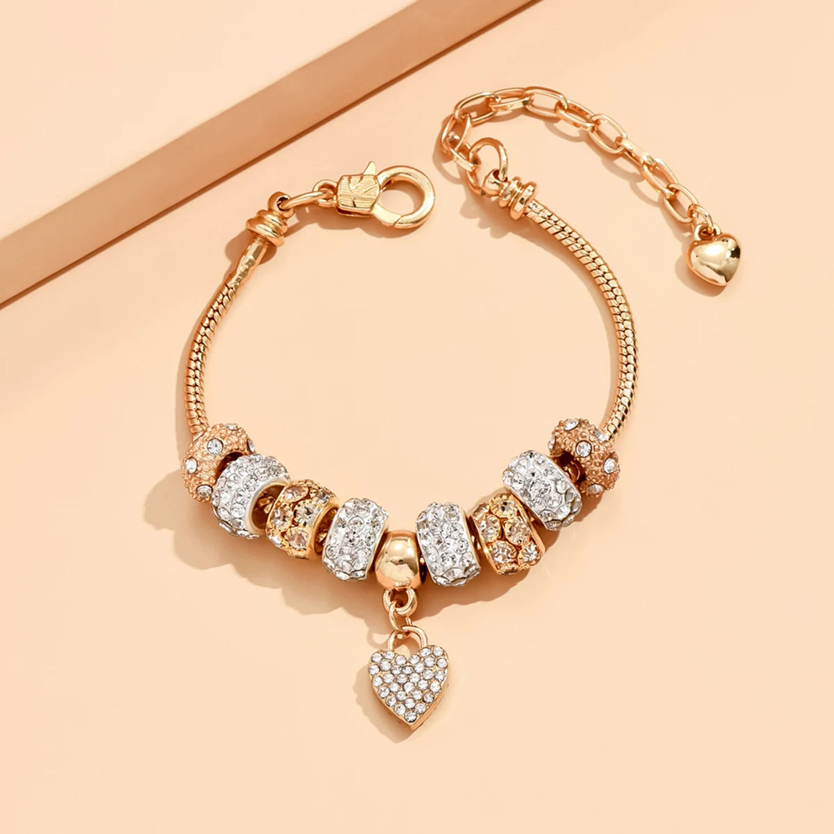 Golden Love Women's Beaded Bracelet