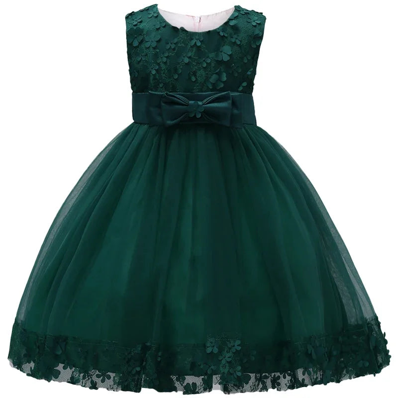 Girl's wedding party dresses for birthday kids costume evening ball dress