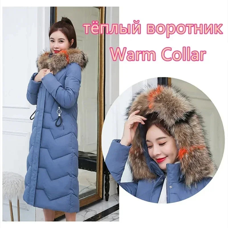 Feather Coats  Down Jacket 2023 Korean Jacket  Thicken Long Cotton  Puffer Jacket for Women