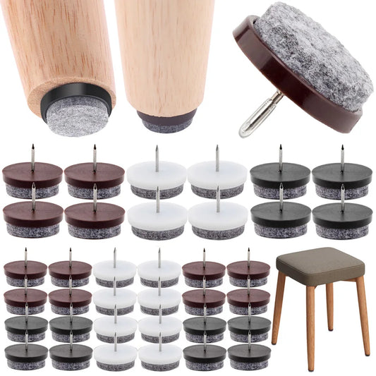 Heavy Duty Furniture Nail-On Slider Glide Pad for Floor Protection, Wooden Chair and Tables Legs