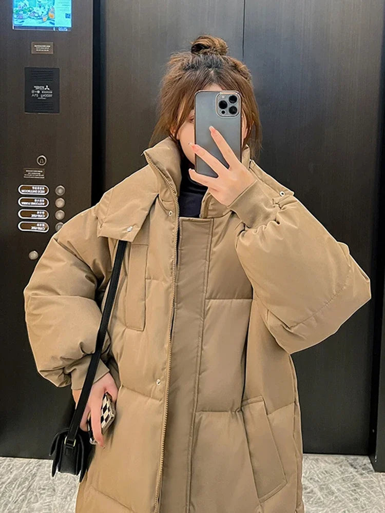 Long Winter Coat – Women’s Hooded Parkas for Casual Autumn/Winter Wear