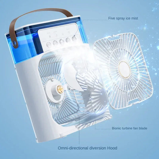 Portable Humidifier/Conditioner Portable Air cooler Adjustable to 3 Speed Fan