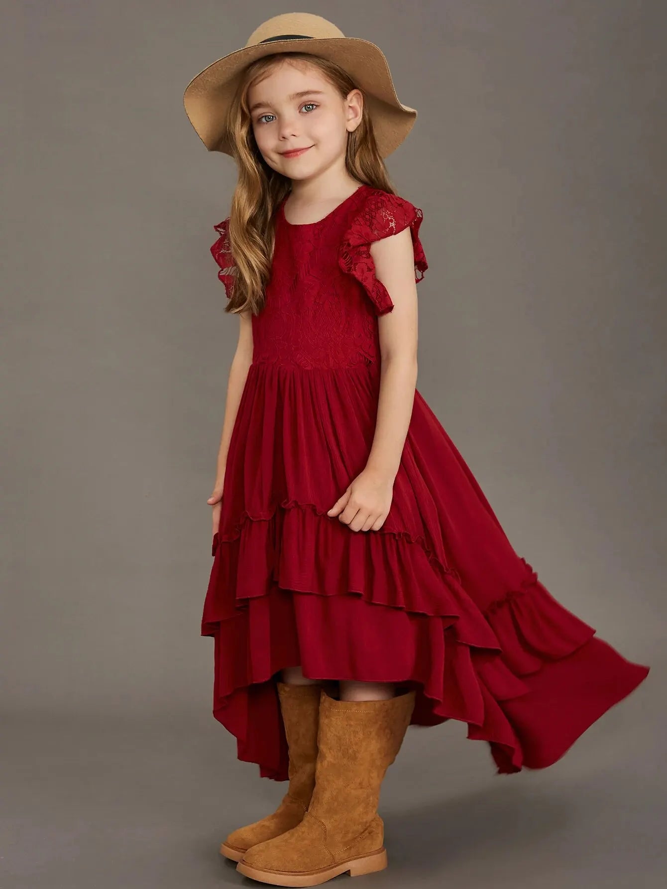 Girl's Lace Bohemia Dresses Flower Party Dress