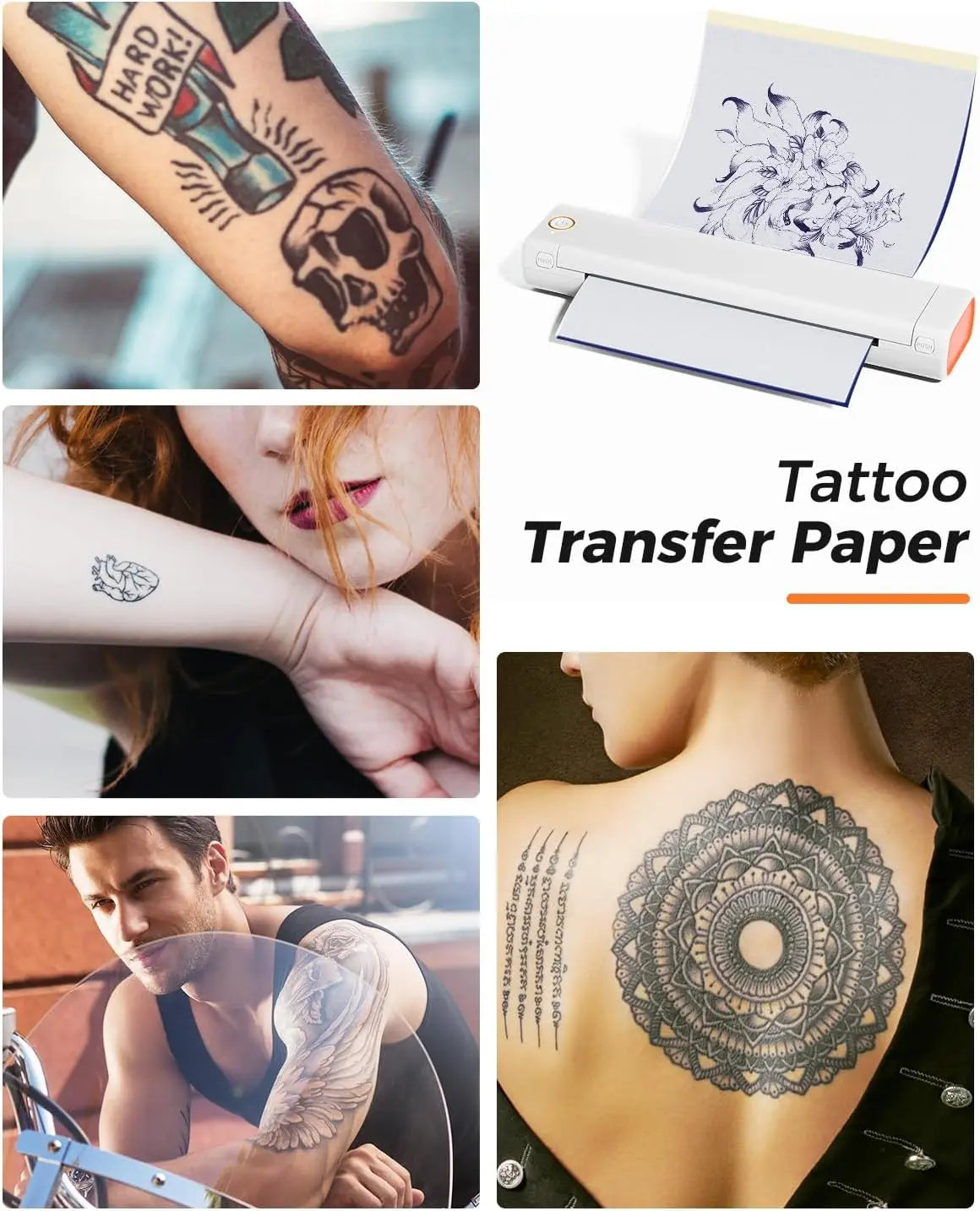 Wireless  Transfer Thermal Tattoo Printer Copier Machine Compatible with all devices