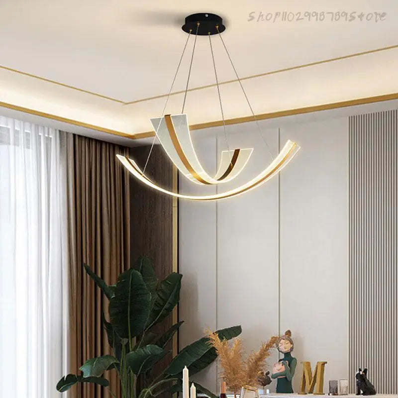 Large Chandelier With Spotlight Black Ring Modern Pendant Light for all rooms decor