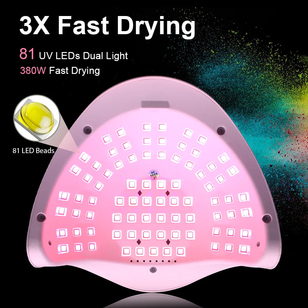 High Power 380W UV Gel LED Nail Lamp for Gel Polish