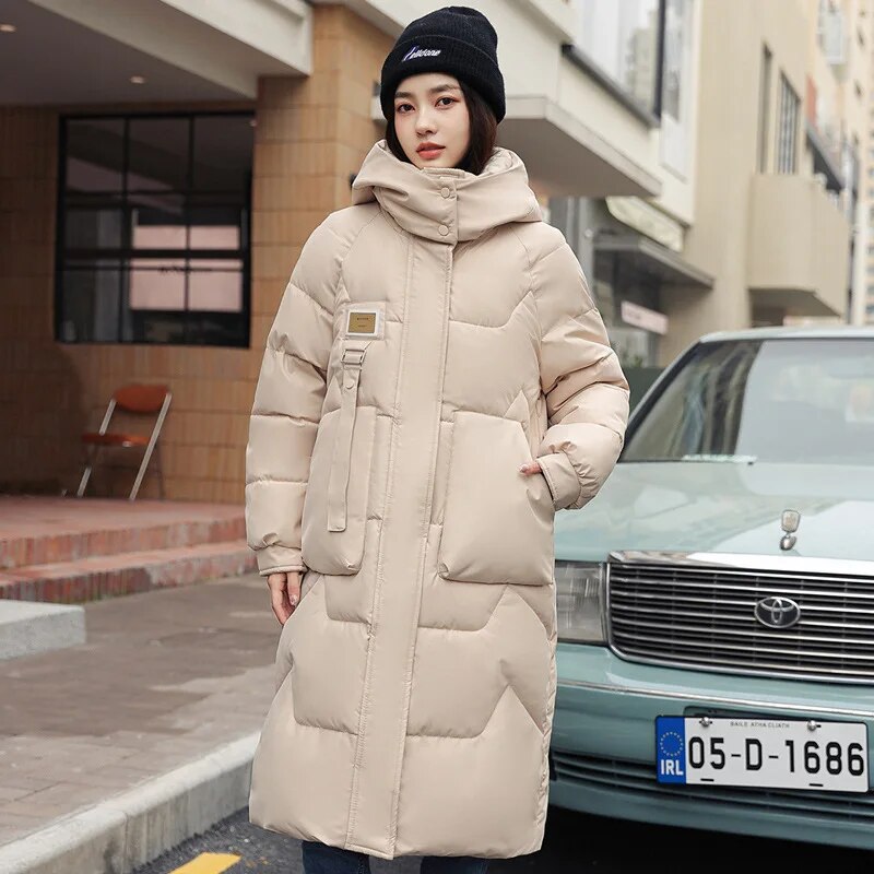 Women's Winter Parkas Coat Thick Down Cotton  Loose Long Cotton Hooded  Jacket for Women