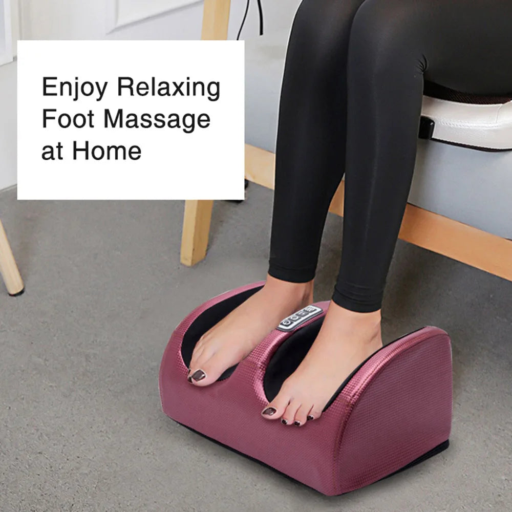 Electric Foot Massager Kneading Roller with Heat and Pain Relief Therapy