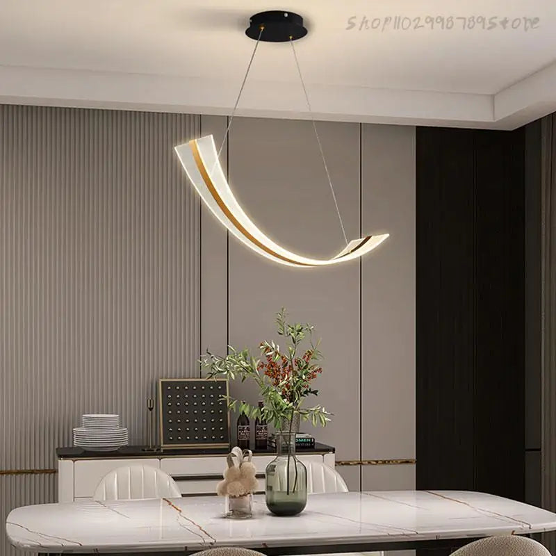 Large Chandelier With Spotlight Black Ring Modern Pendant Light for all rooms decor