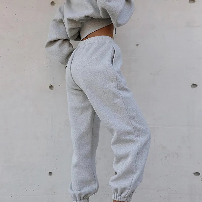 Hoodies Sweatshirts Suit Warm Casual Loose Long Sleeve Pullovers Sport Winter Pants Top  for Women