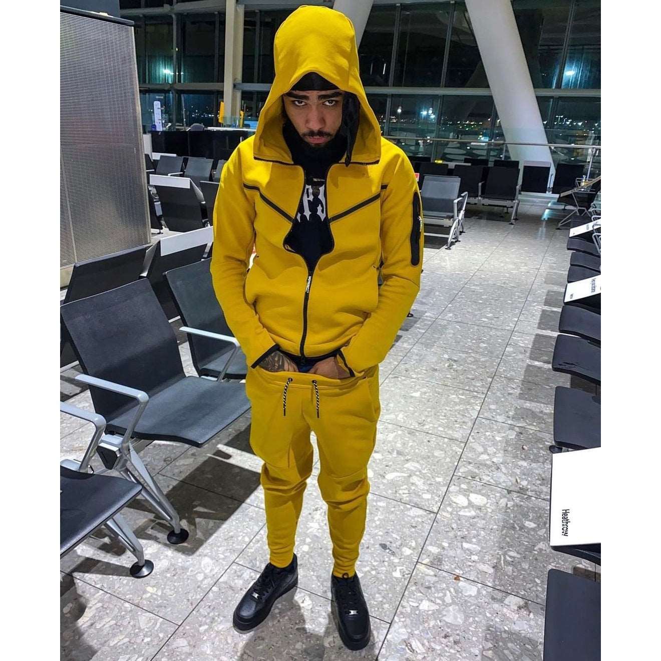 2022 Men's Sports Suit Cotton Brand Tech Fleece Good Quality Hoodie Male Training Wear Sweatshirt Set Sweatpants