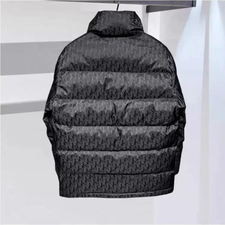 Men's Short Casual Loose down Jacket Stand Collar Fashion Coat