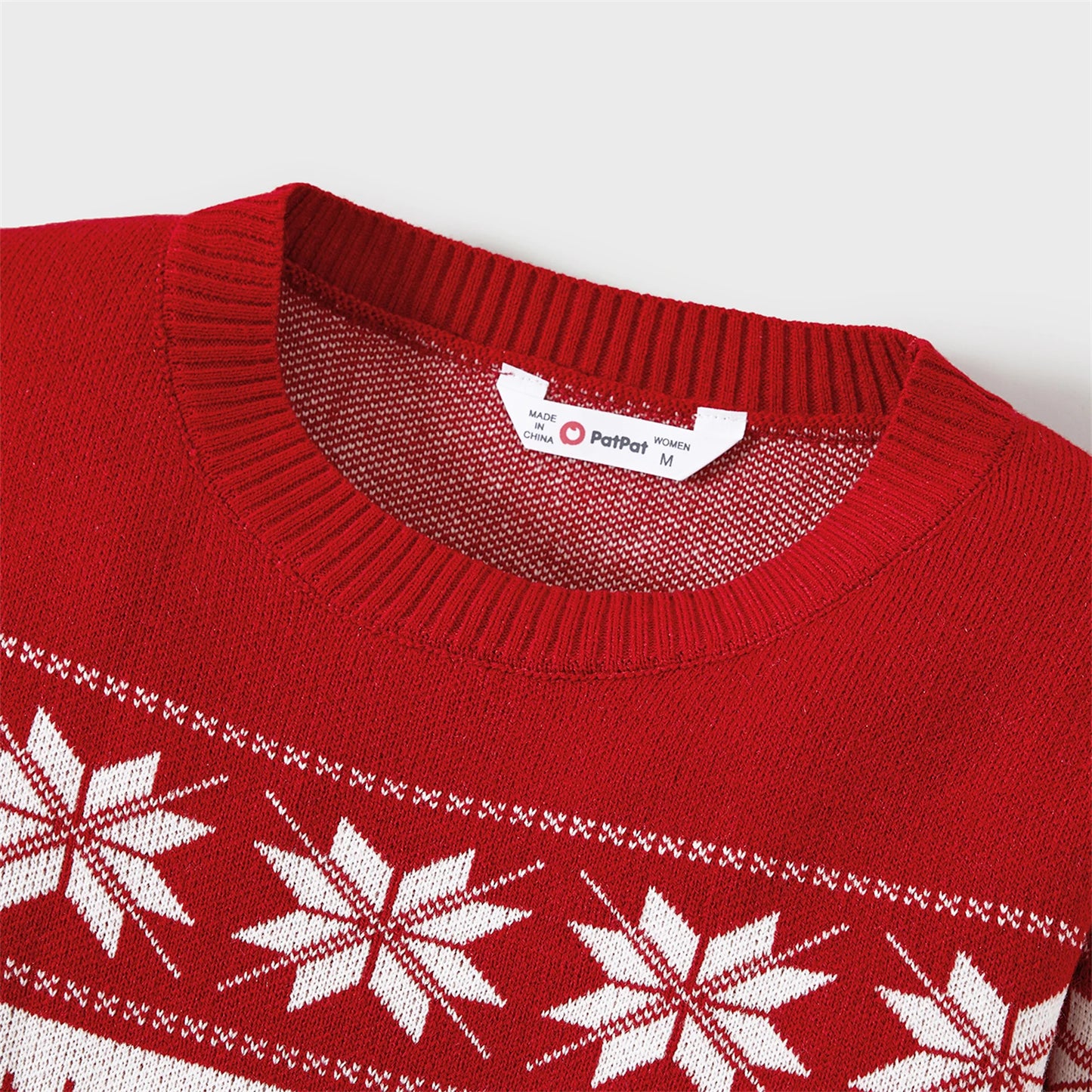 Christmas Sweater Family Matching Deer and Snowflake Graphic Long-sleeve Knitted Sweater