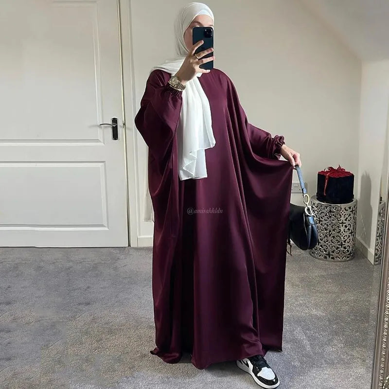 Jilbab One Piece Abaya Muslim Women Prayer Garment Hijab Dress for Eid Ramadan