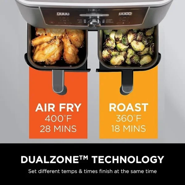 Ninja DZ401 Foodi 10 Quart 6-in-1 DualZone XL 2-Basket Air Fryer