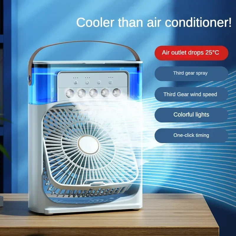 Portable Humidifier/Conditioner Portable Air cooler Adjustable to 3 Speed Fan