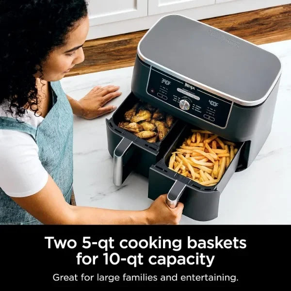 Ninja DZ401 Foodi 10 Quart 6-in-1 DualZone XL 2-Basket Air Fryer