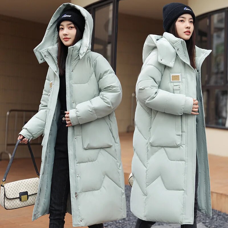 Women's Winter Parkas Coat Thick Down Cotton  Loose Long Cotton Hooded  Jacket for Women