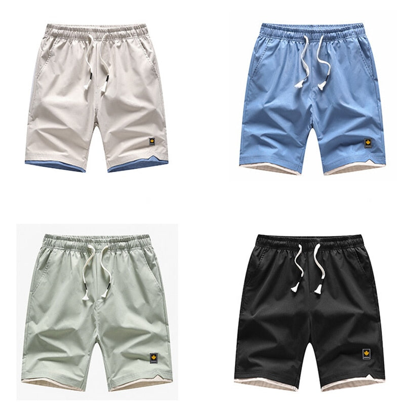 2023 Summer Men's Shorts Sports Five-Point Pants Loose Casual Beach Pants Solid Color Trendy  Shorts