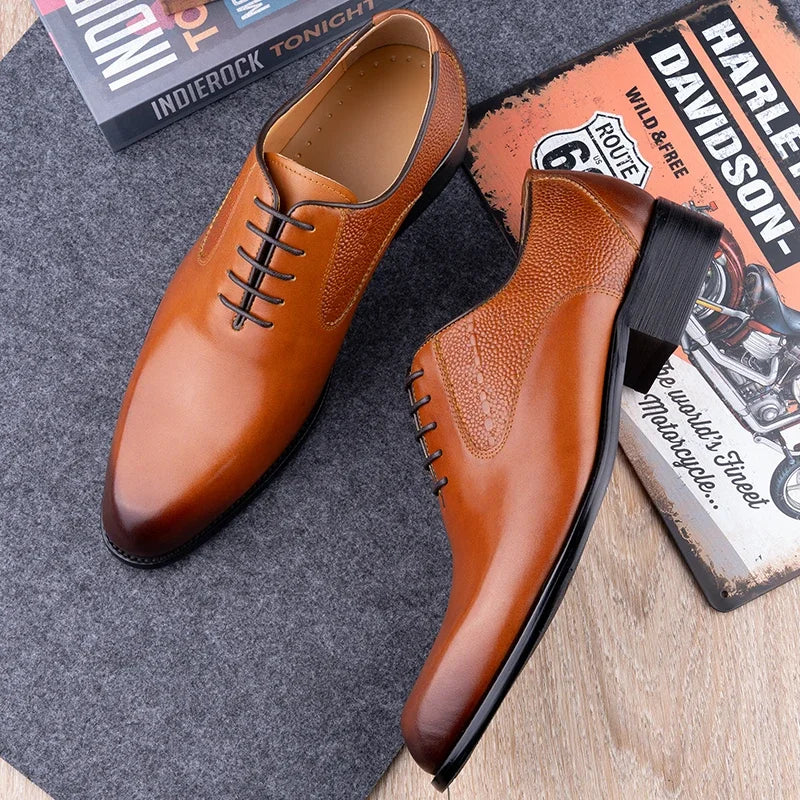 High Quality Genuine Leather Handmade Oxford  Shoes Formal Men