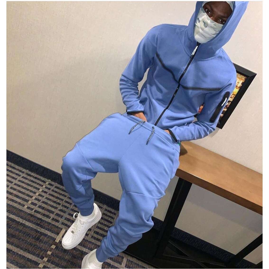 2022 Men's Sports Suit Cotton Brand Tech Fleece Good Quality Hoodie Male Training Wear Sweatshirt Set Sweatpants