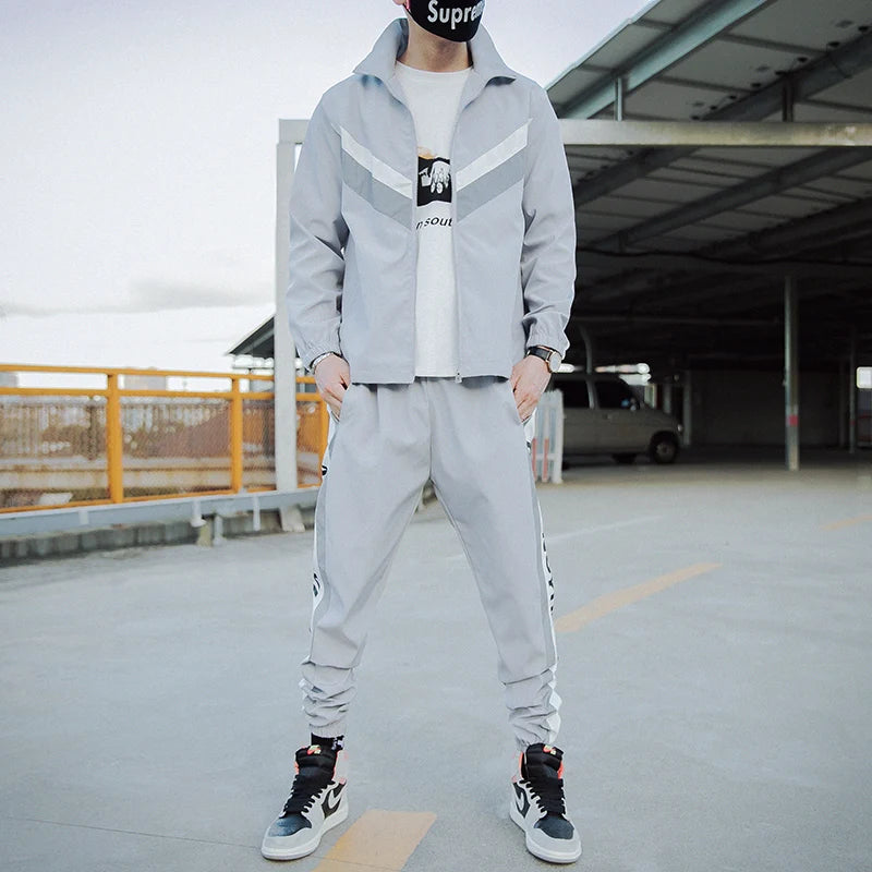 Street Fashion wear Tracksuit Casual Two Pieces Set Sportswear for men