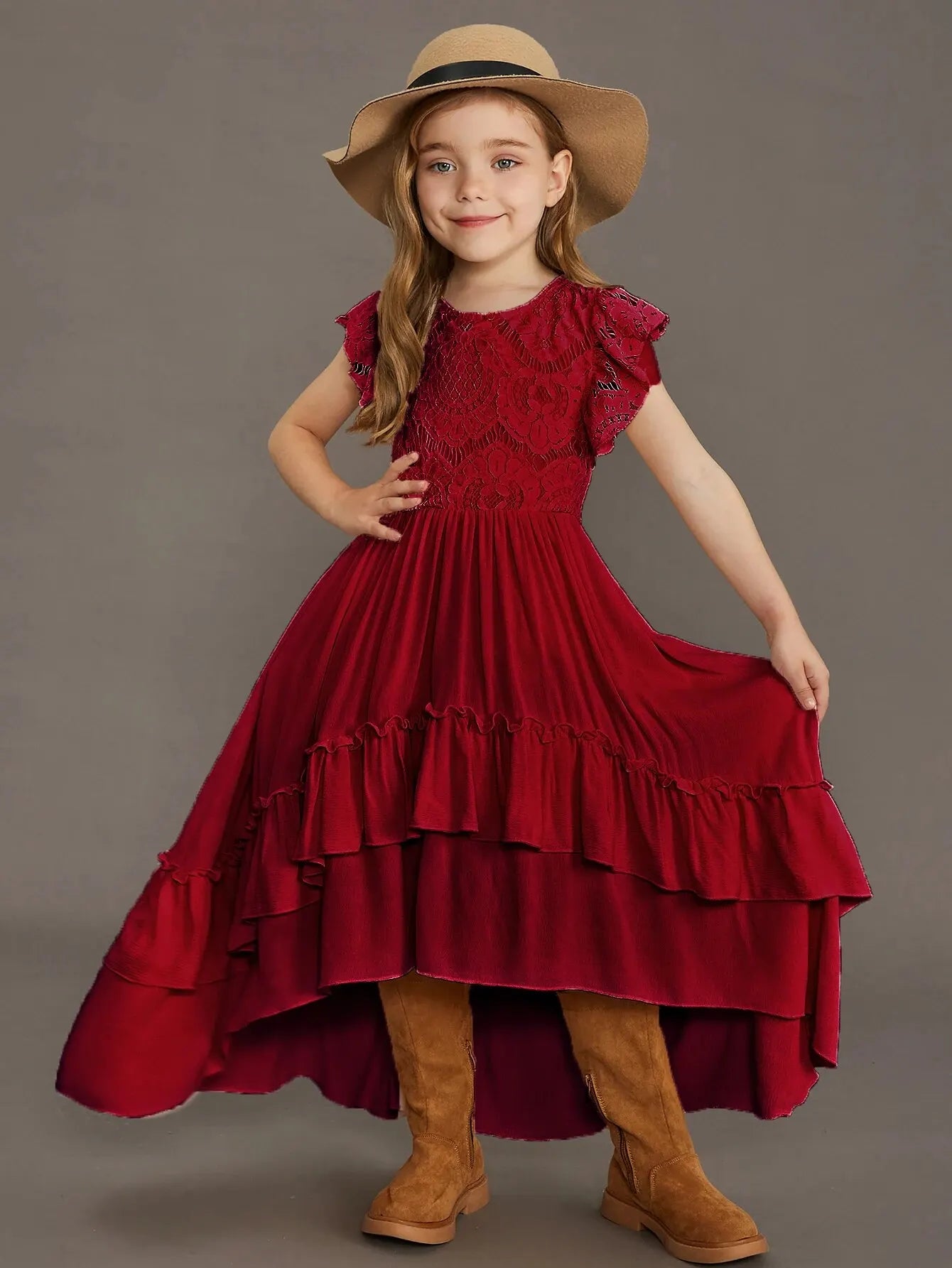 Girl's Lace Bohemia Dresses Flower Party Dress