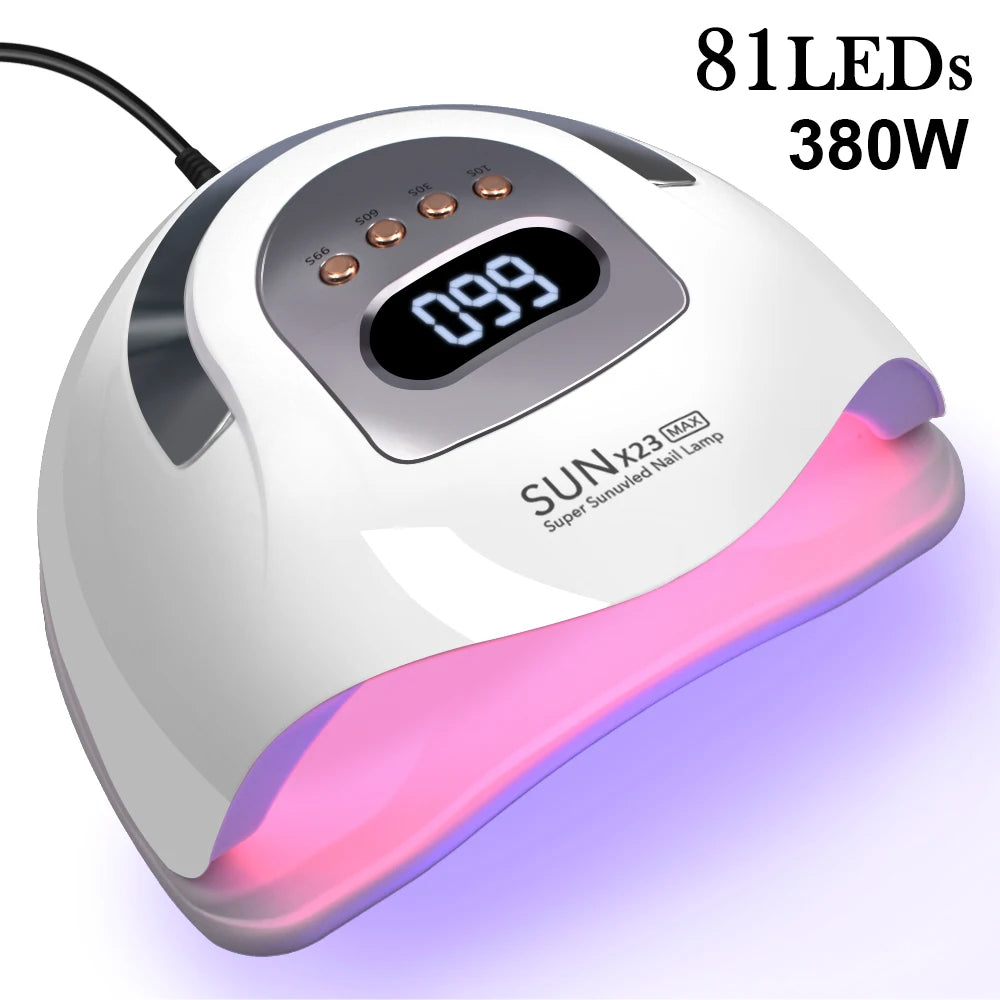 High Power 380W UV Gel LED Nail Lamp for Gel Polish