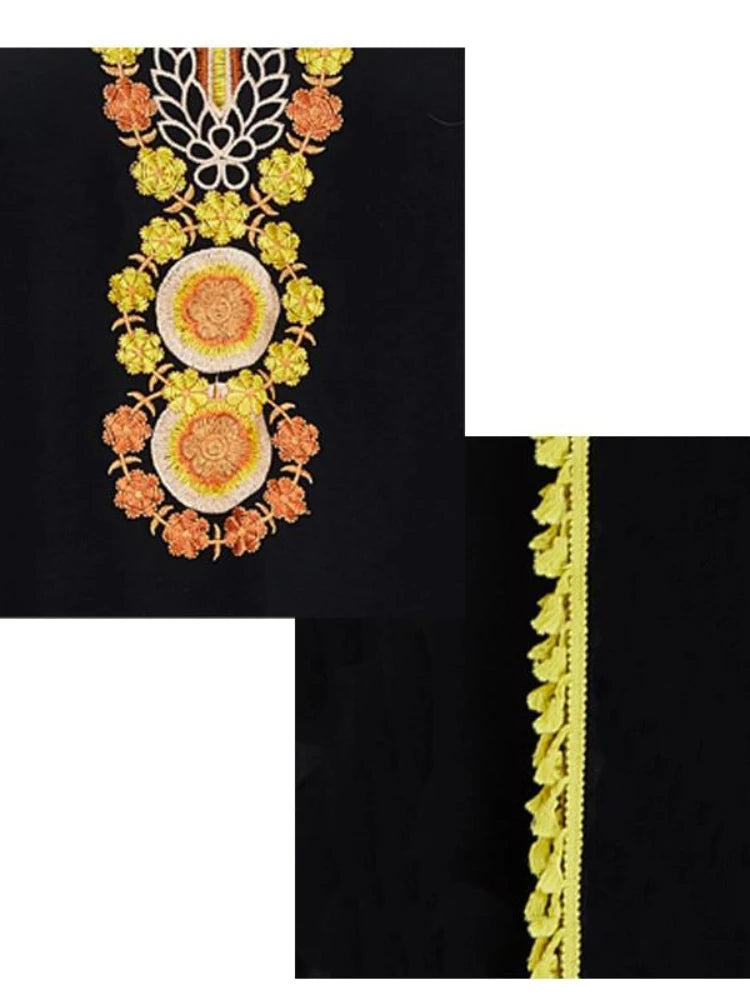 Ramadan Turkey Muslim Dress Embroidery Abaya Kaftan Islamic Clothing