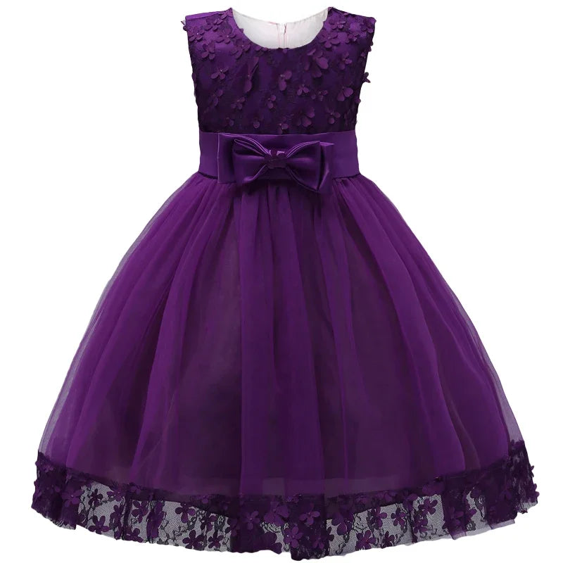 Girl's wedding party dresses for birthday kids costume evening ball dress