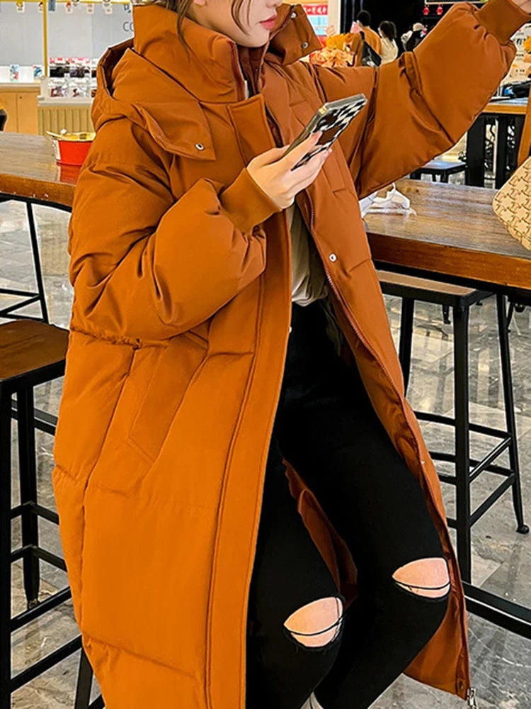 Long Winter Coat – Women’s Hooded Parkas for Casual Autumn/Winter Wear