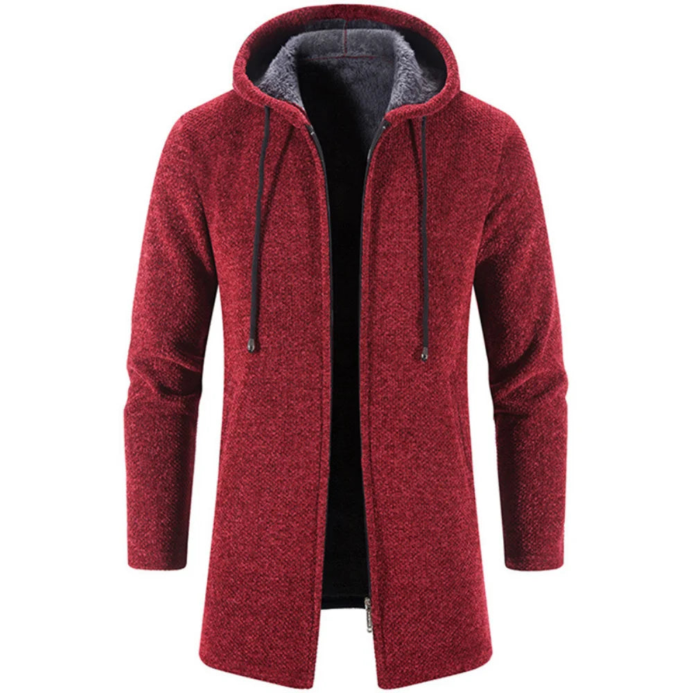 Autumn And Winter Cashmere Men's Cardigan Sweater Coat Windbreaker