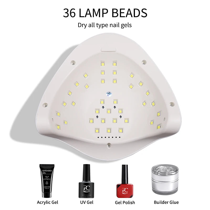 Professional UV Nail Dryer Lamp for Gel Polish with 36 LEDs