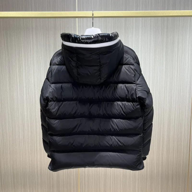 Autumn & winter male hooded Down  Casual jacket with zipper Solid color warm fashion male coat