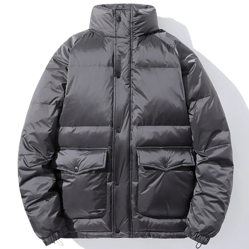 Men’s Padded Jacket – Oversized Winter Puffer with White Duck Down