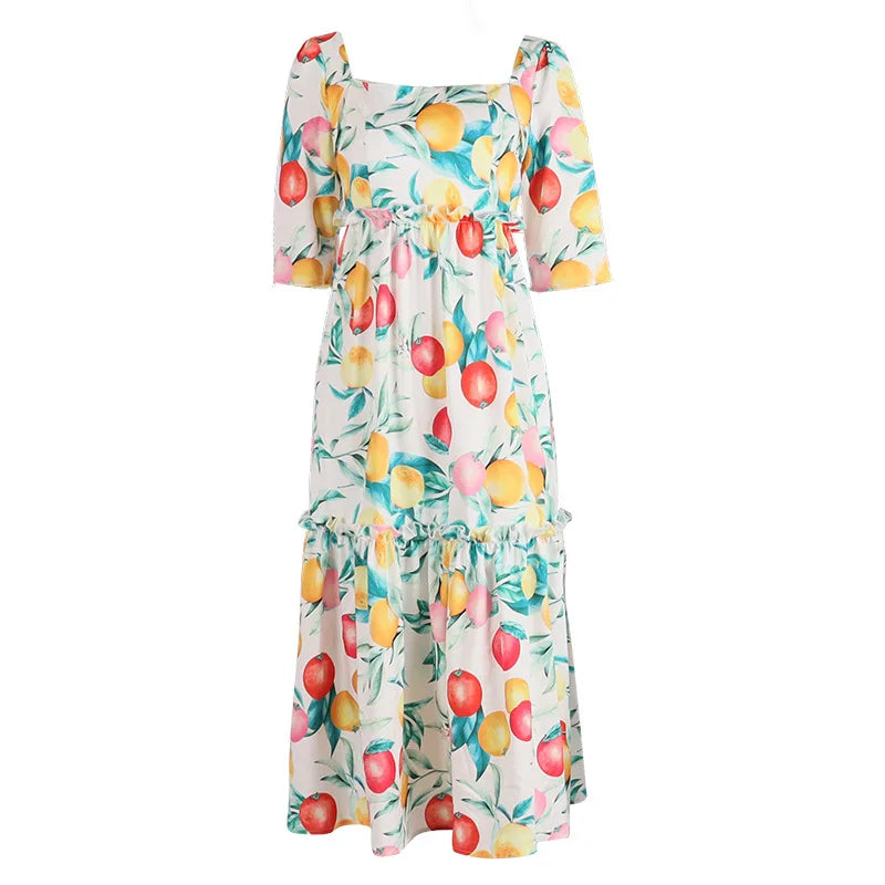 Spring/Summer Mother-daughter Print Flower Dress