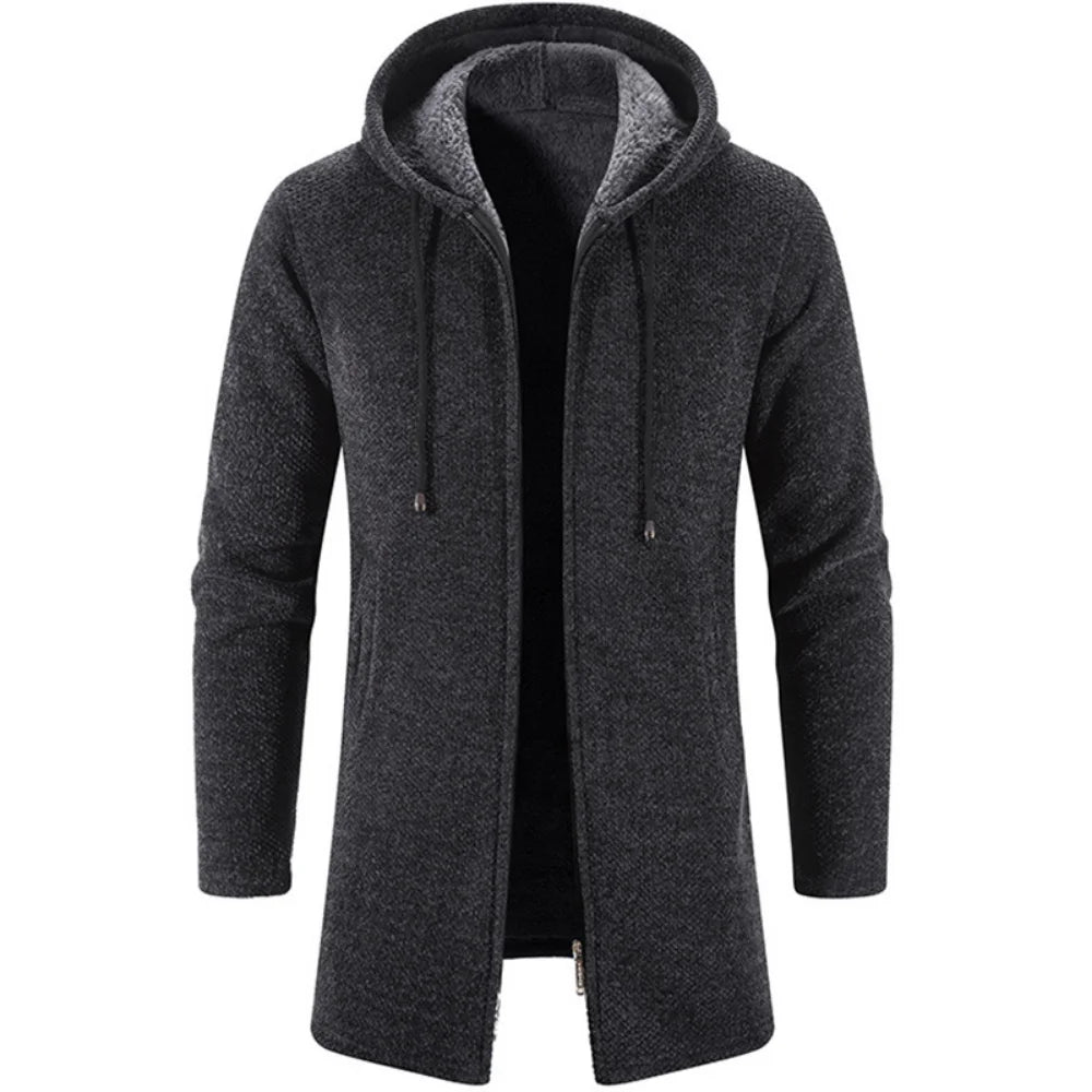 Autumn And Winter Cashmere Men's Cardigan Sweater Coat Windbreaker