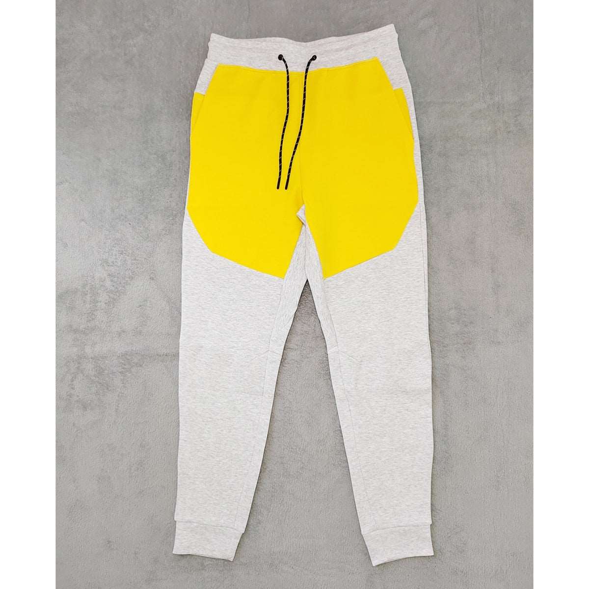 2022 Men's Sports Set Hooded Coat Cotton Tech Fleece Color Patchwork  Sweatpants Set for Men