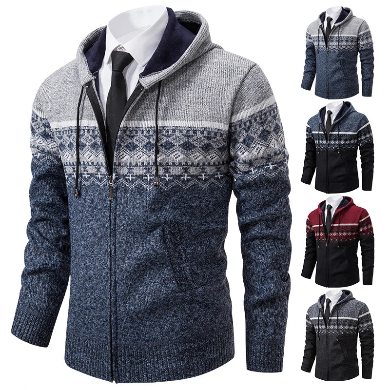 ENWEIGE Men's Knitted Cardigan Jacket