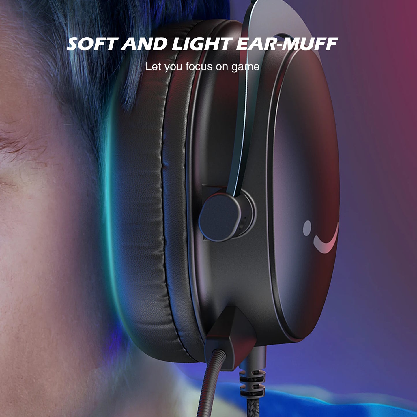 Headset, 3.5mm & USB, 7.1 Surround Sound, Volume Control, Mute Switch for PC/MAC/PS4/PS5