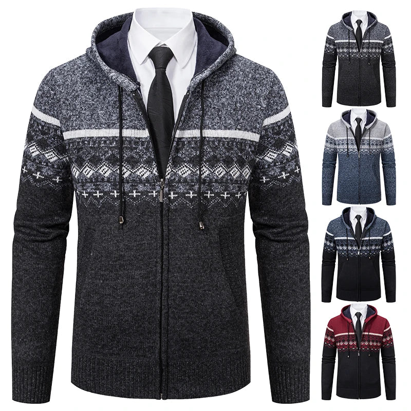 ENWEIGE Men's Knitted Cardigan Jacket