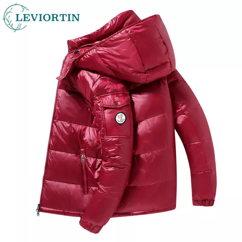 Fashion Men/ Women Hooded White Duck Down Jacket Thick Warm Couples  Outwear Jackets Coats