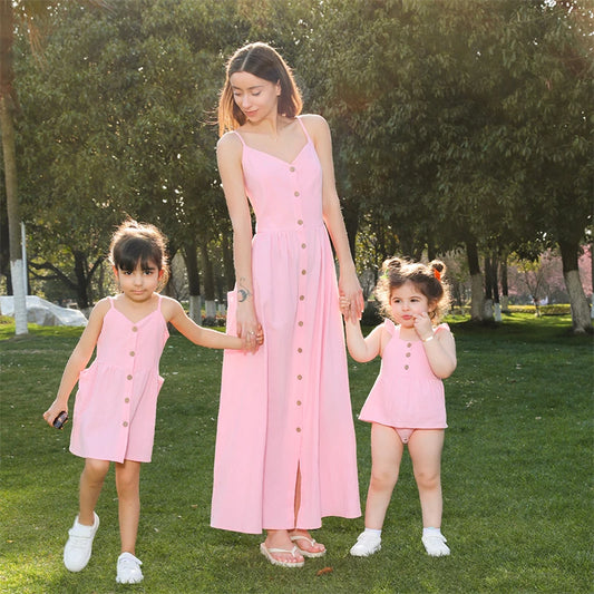 Mother Daughter Matching Dresses Family Look Fashion Outfits