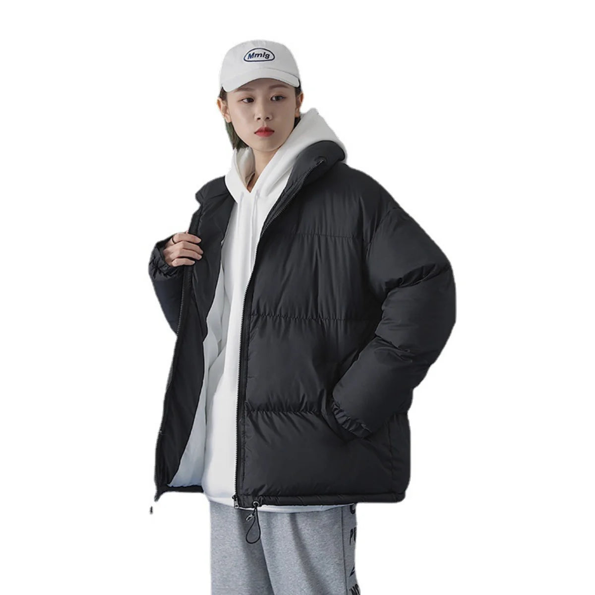 Down  Jacket  Short Cotton  Thickened Loose Trendy Couple's Coat