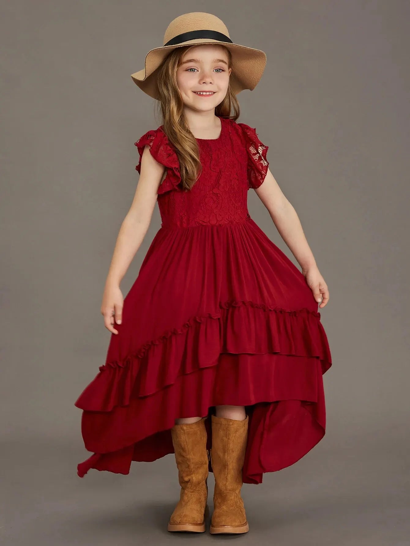 Girl's Lace Bohemia Dresses Flower Party Dress