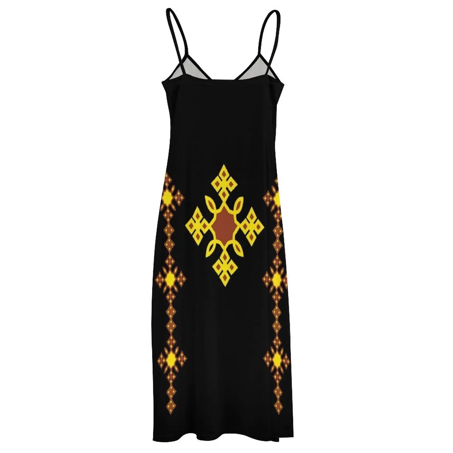 Beautiful Ethiopian cross-sleeveless summer  elegant women's dress