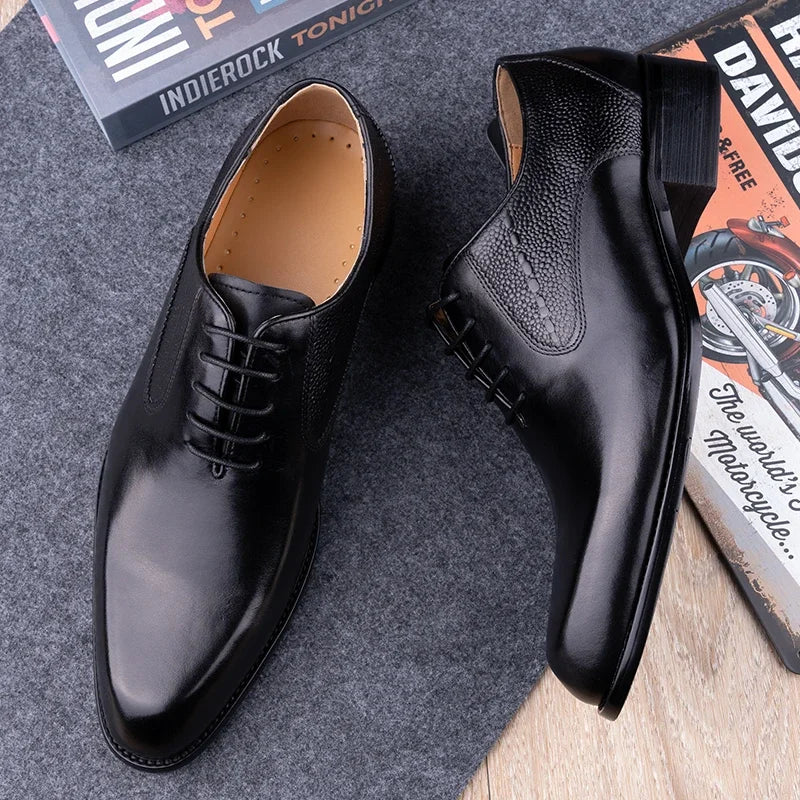 High Quality Genuine Leather Handmade Oxford  Shoes Formal Men