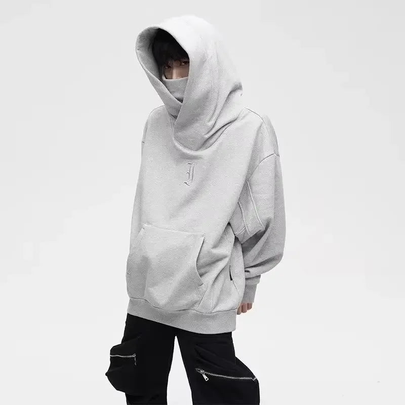 Autumn Ninja Streetwear Turtleneck Fleece Hoody For Men