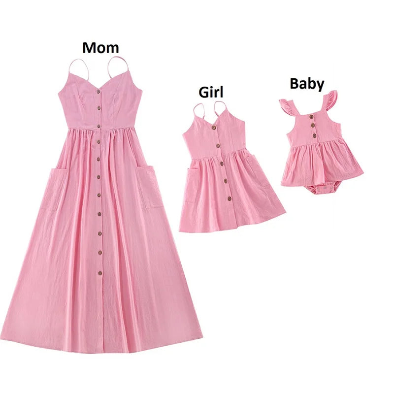 Mother Daughter Matching Dresses Family Look Fashion Outfits