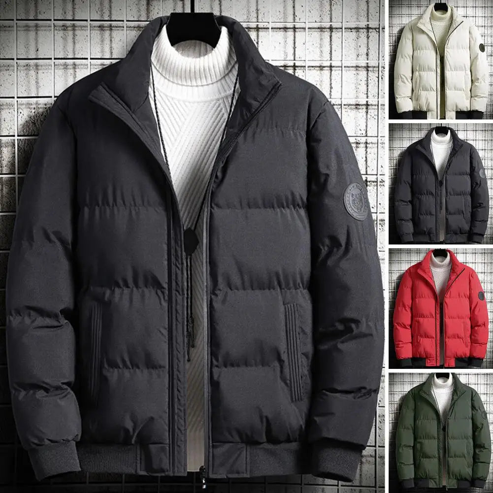 Stand Collar Parka Jacket Men Autumn Winter Cotton Padded Jackets Trending New Puffer Jacket